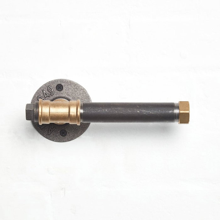 Hanah Home Boruraf171 Gancho de Tubo Negro y Dorado